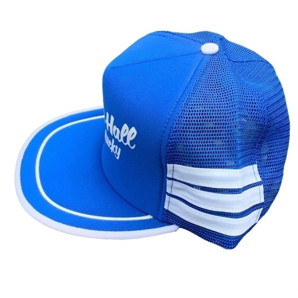 Vintage White Hall Kentucky 90s 3 Stripe Hat SnapBack Mesh Trucker Nissin
